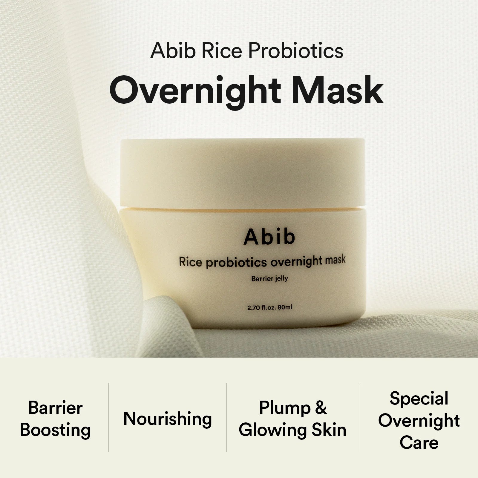 ABIB RICE PROBIOTICS OVERNIGHT MASK BARRIER JELLY 80ML