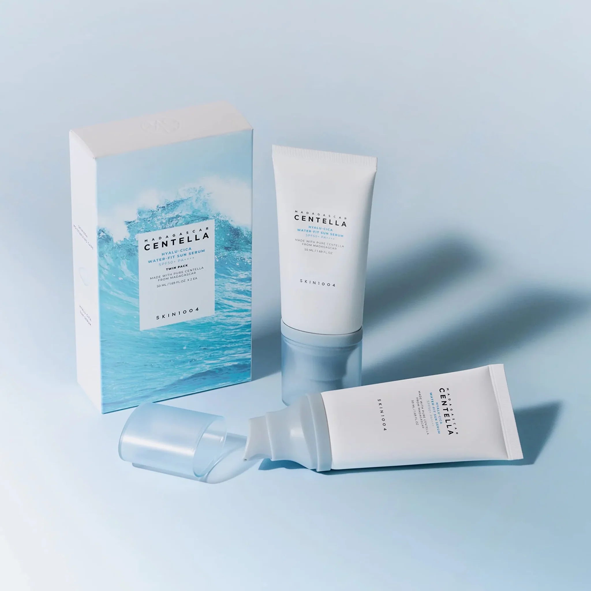 SKIN1004 MADAGASCAR CENTELLA HYALU-CICA WATER-FIT SUN SERUM 50ML TWIN PACK